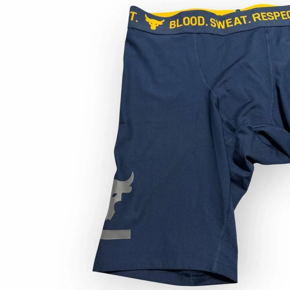 Under Armour x Project Rock HeatGear Compression Shorts Mens size M 1353900-408
